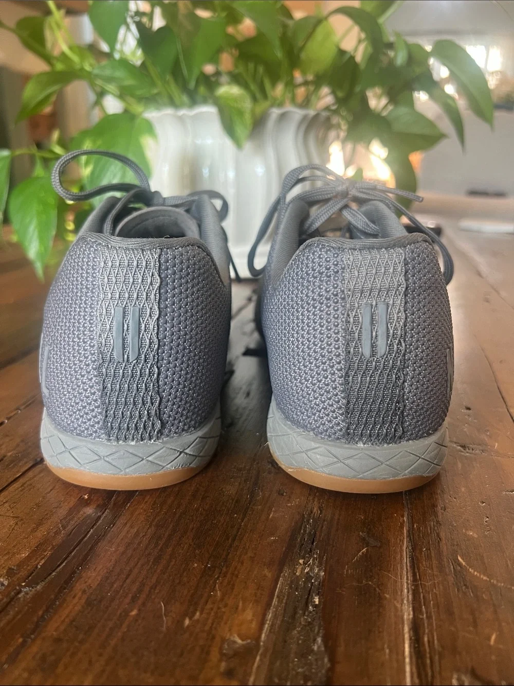 NOBULL Men’s Dark Grey/Gum Gym Trainer Sneaker with Super-fabric size M9